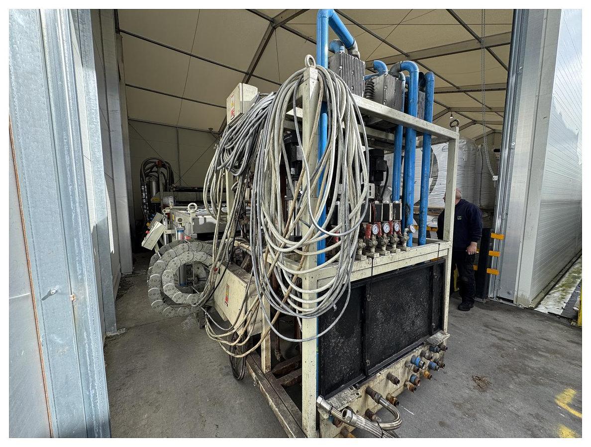 Used 2200mm Wide Omipa Twin Wall Downstream. Calibration Unit, Mutli Roll Haul Off. Oven. Double Haul With Protective Film Stations. Cross Cutt Saw