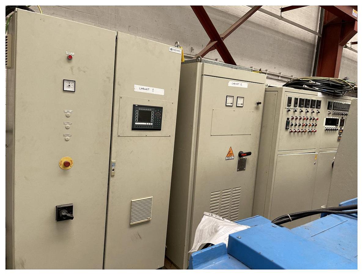 Used 120mm OMV single screw extruder vented 36D with screen changer and Maag model 90 gear pump with 20kw dc motor.