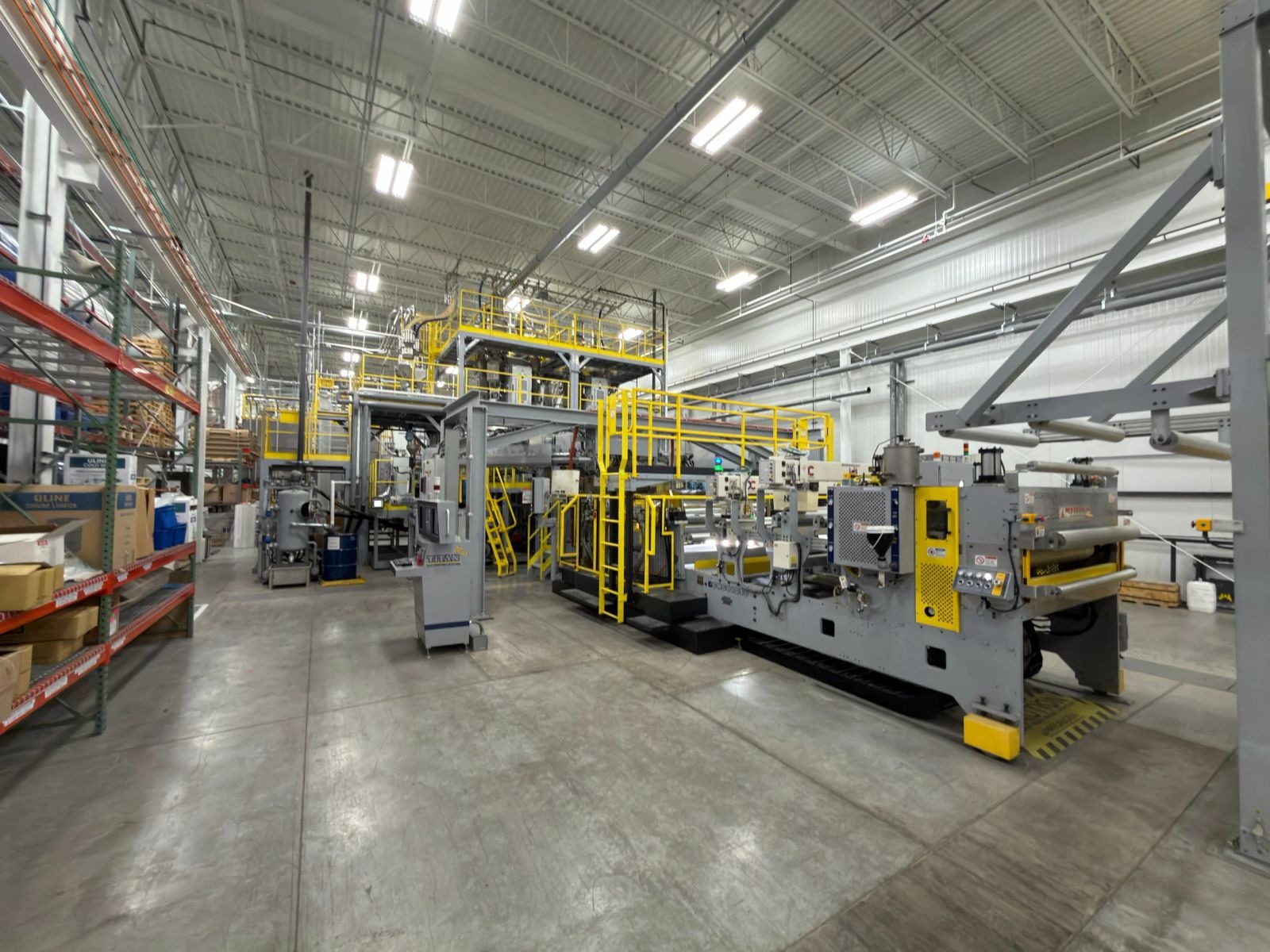 Used 1000mm wide Bandera PTI coextrusion PET sheet line for 0.3mm to 1.2mm sheet 2017