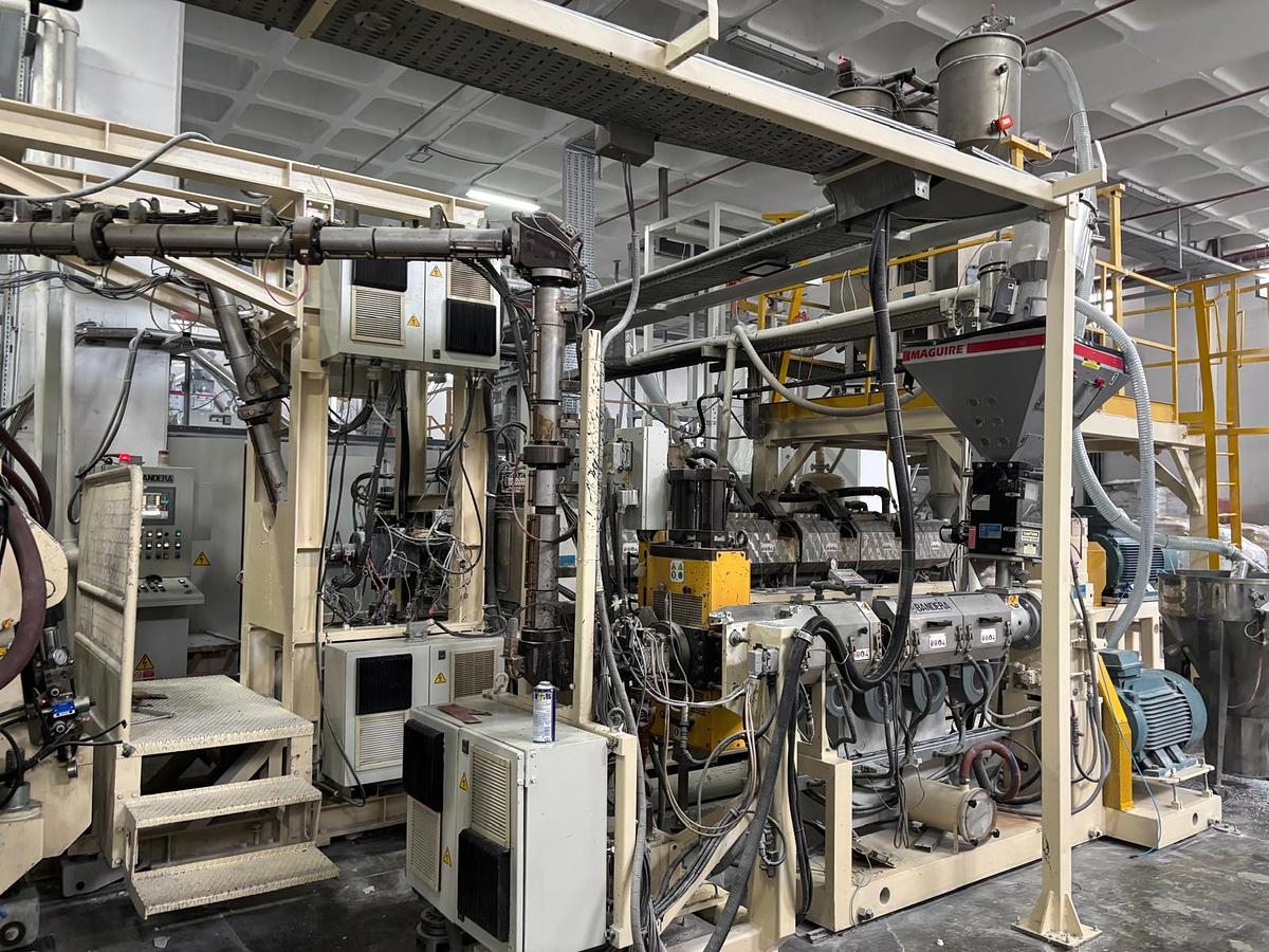 Used 1200mm wide Bandera PET PP PS coextrusion sheet line 2009
