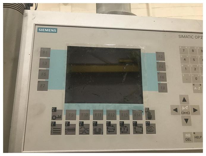 Used 600mm wide Gabler model D600 lid forming machine 1998 Max 35mm positive forming, 15mm max negative forming. 600 x 320mm foming area. 1998