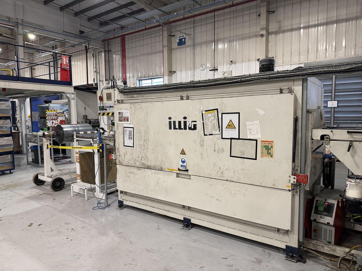 Used 900mm wide Illig preheater model VHW 90/2 Index type