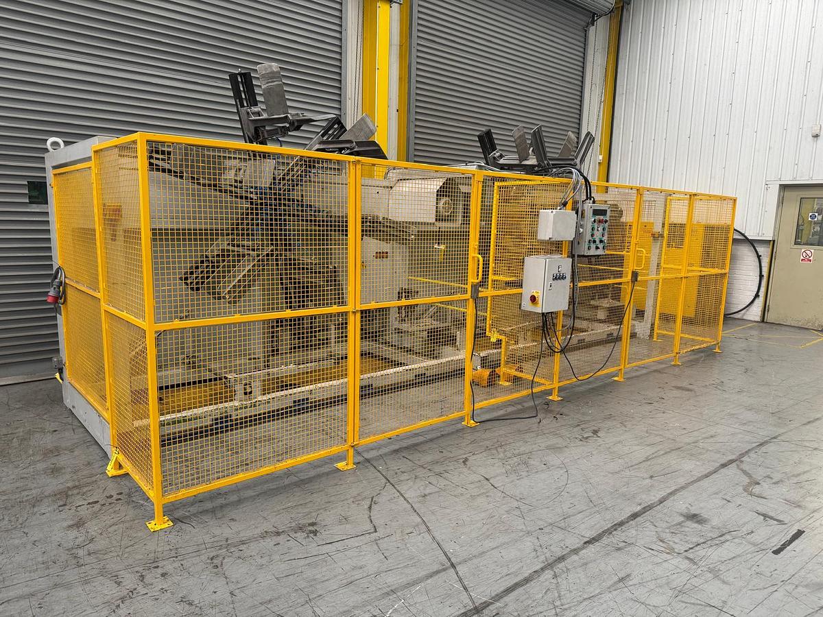 Used 20-63mm Graewe Double Semi Automatic coiler model DW2300R 550mm core, Max coil od 1250mm