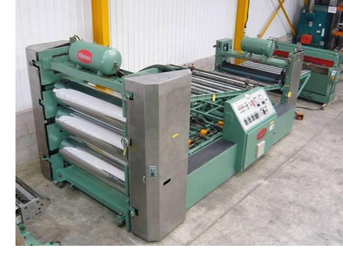 Used 1650mm Welex Co extrusion Line.115mm main extruder, 50mm co-extruder, Gear pump, 1650mm EDI R75 die. 1650mm 3 roll vertical stack, haul off, guillotine. 1987