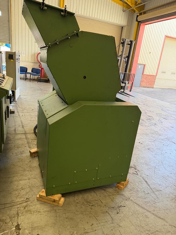 Used 450mm x 350mm Rapid model 3545 KUP granulator soundproofed with 22kw motor.