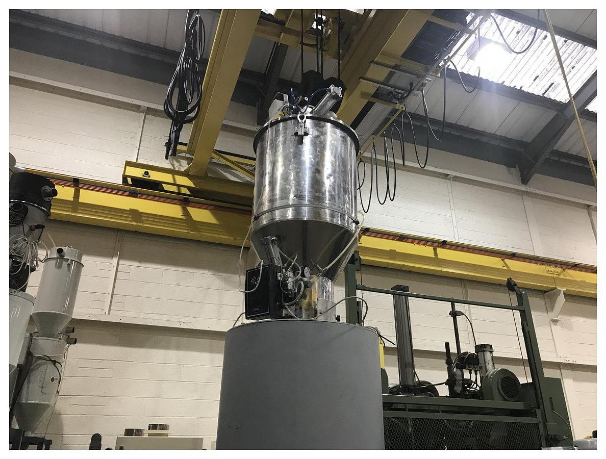 Used Collection Hopper With Hopper Loader And Discharge Bin