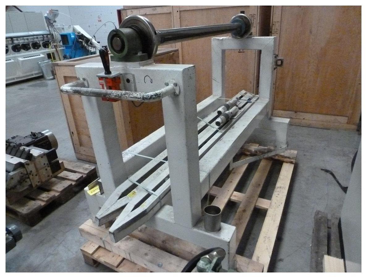 Used 1200mm wide Maier single shaft winder with Maier hydraulic power pack