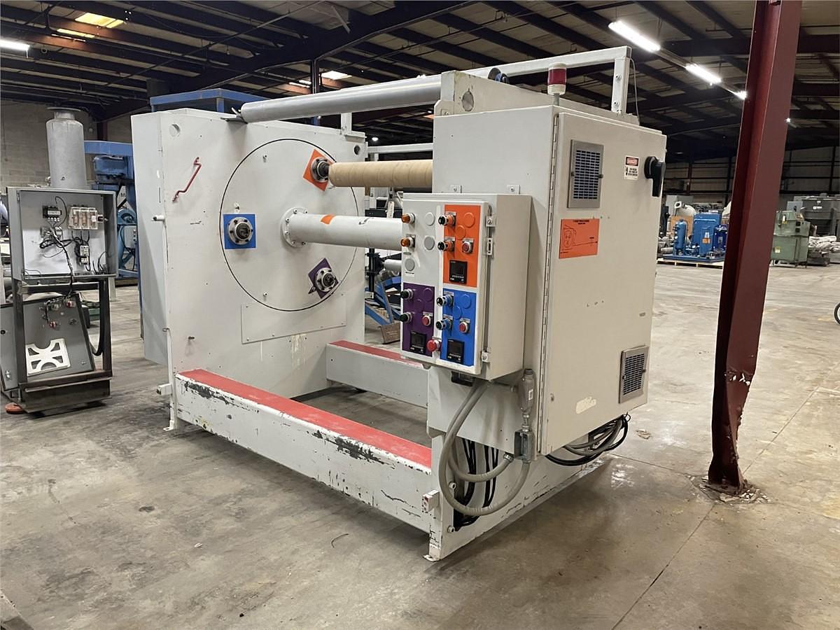 Used 1800mm wide 3 station turret winder with individual drives. 600mm max roll diameter