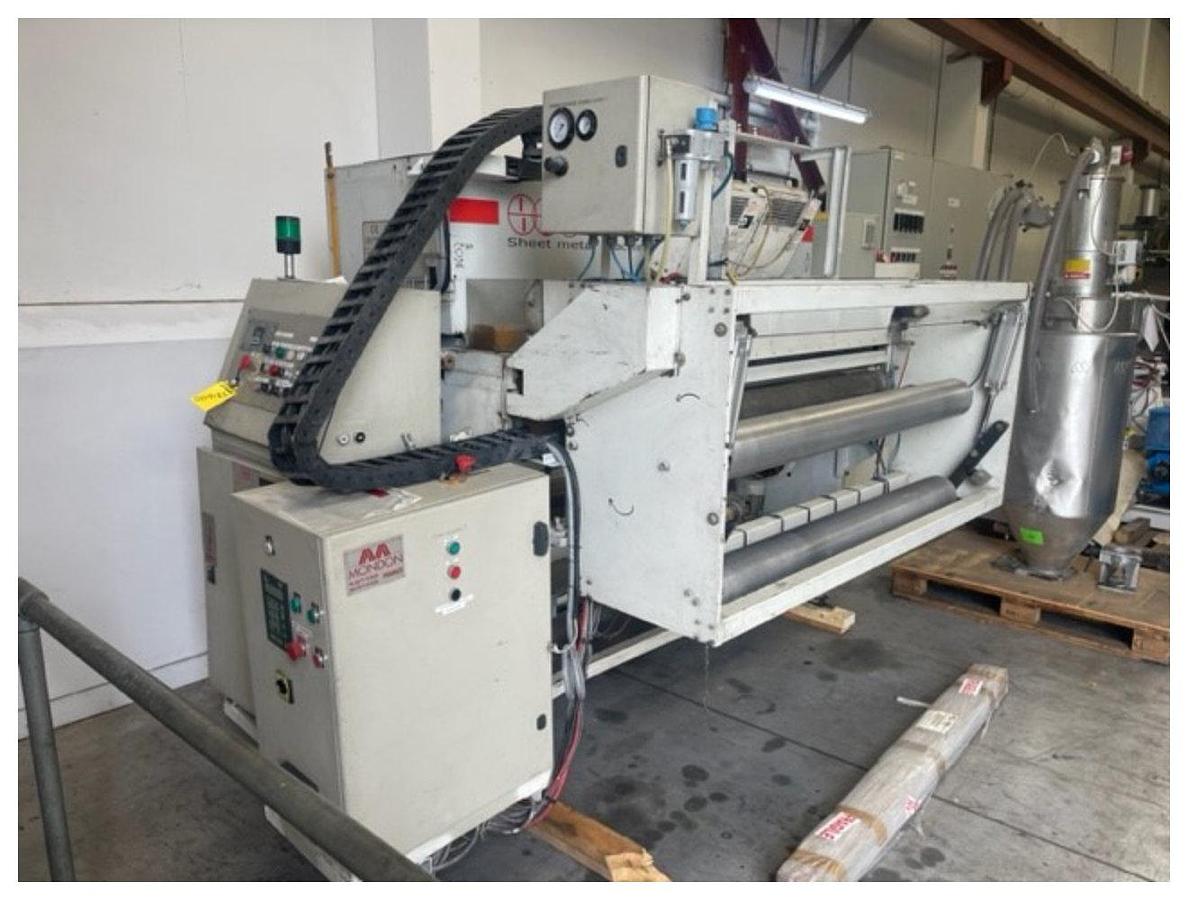 Used 1500mm wide JP Omipa Guillotine model CP1502 with 16kw cutting force. Driven variable speed servo infeed rolls. Spare blade. 2007