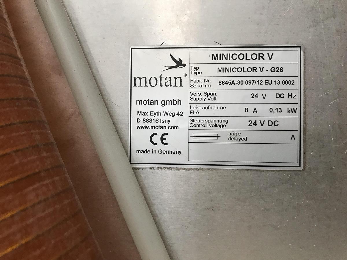 Used Motan Minicolor V type G26 doser with control screen 1997