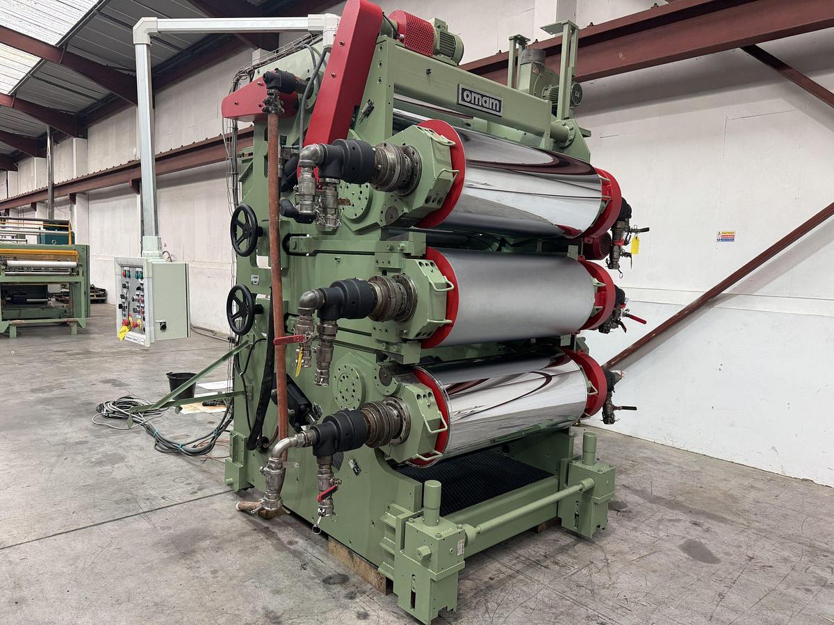 Used 1150mm wide Omam modal CAL800.5 - 5 roll polishing stack