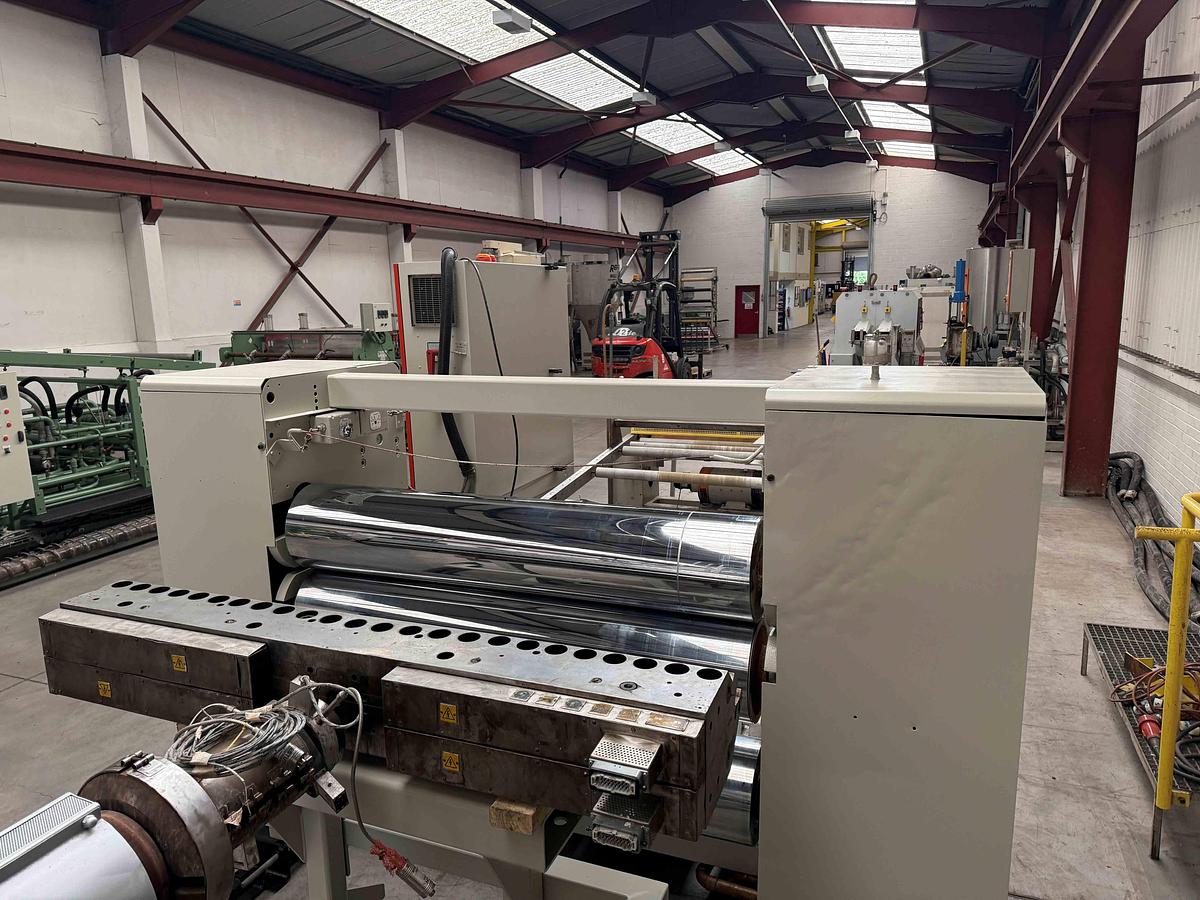 Used 1600mm Wide Battenfeld Gloenco  Sheet Line  120mm Extruder, , 1400mm Die, Roll Stack, Haul Off