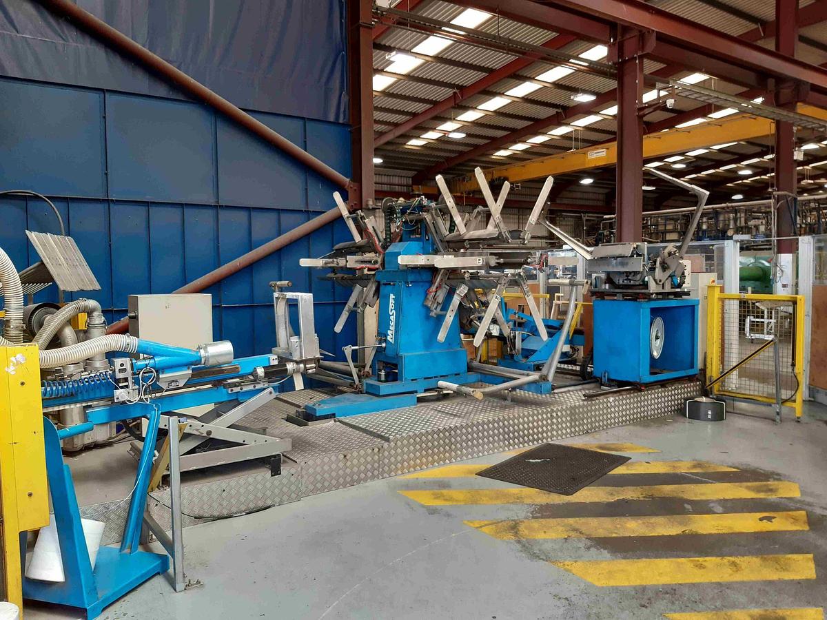 Used 50-160mm diameter Mecasoft model ED160 X21 dual station coiler series A  2003