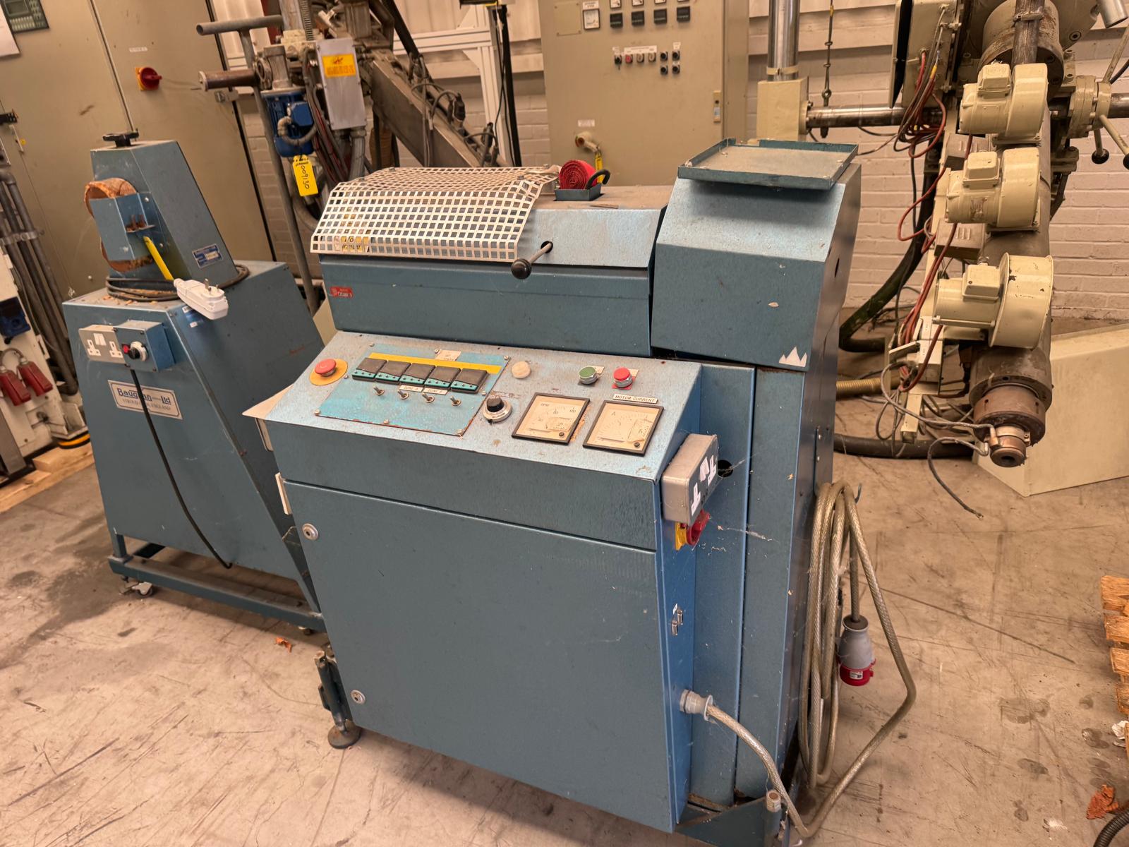 Used 18mm Baughan Extruder. Dc drive. 5 zone barrel.