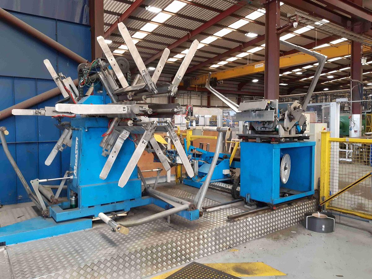 Used 50-160mm diameter Mecasoft model ED160 X21 dual station coiler series A  2003