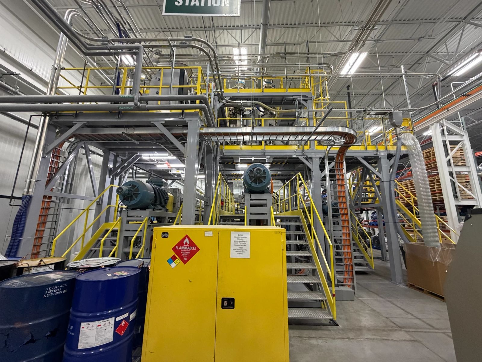 Used 1000mm wide Bandera PTI coextrusion PET sheet line for 0.3mm to 1.2mm sheet 2017