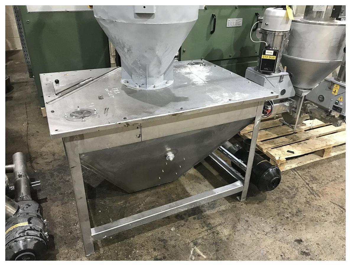 Used Collection Hopper With Hopper Loader And Discharge Bin