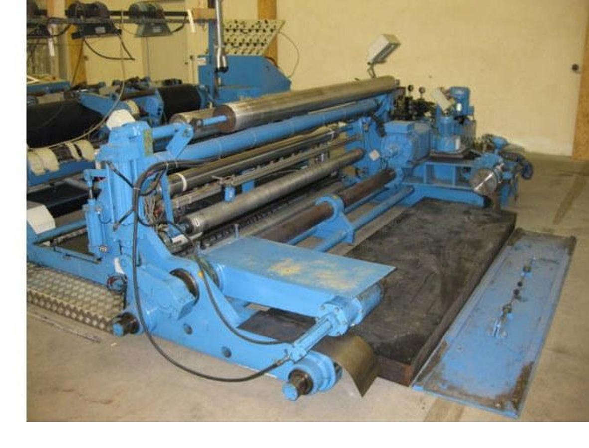 Used 2000mm Fuchs Slitter Rewinder, unwind max 1000mm, rewind max 600mm. Maximum speed 600m/min. 1986