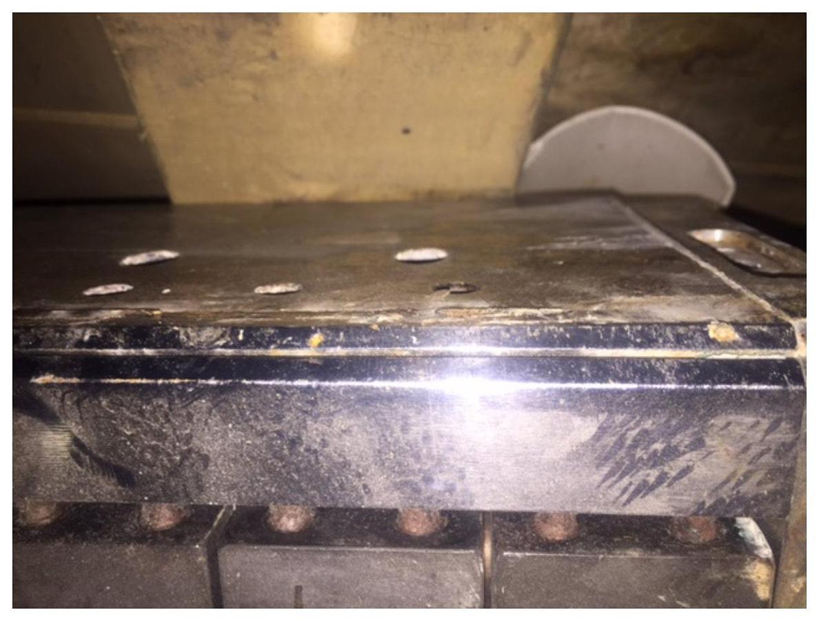 Used 2500mm wide Edwards shear guillotine model DD2500x3.25. Foot actuation, right hand squaring arm. Rear guard interlocked.