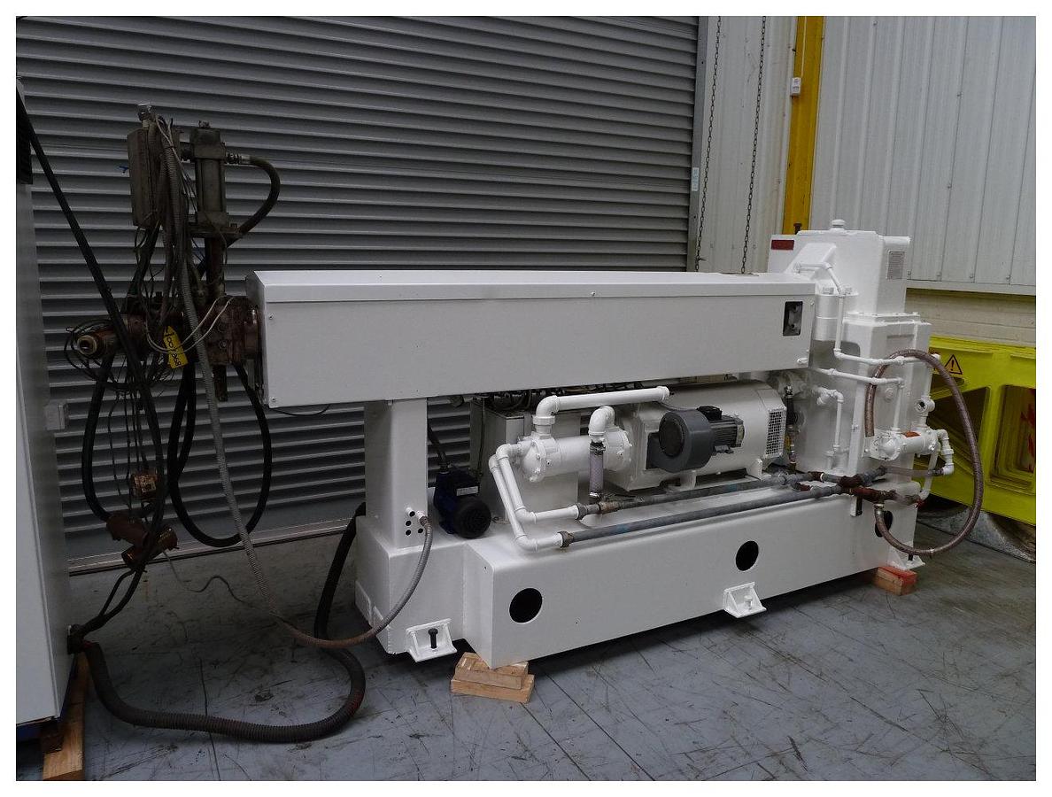 Used 63mm Welex Coextruder, Model 25V, 30D vented and plugged, approx 50HP DC motor, Modernised control panel