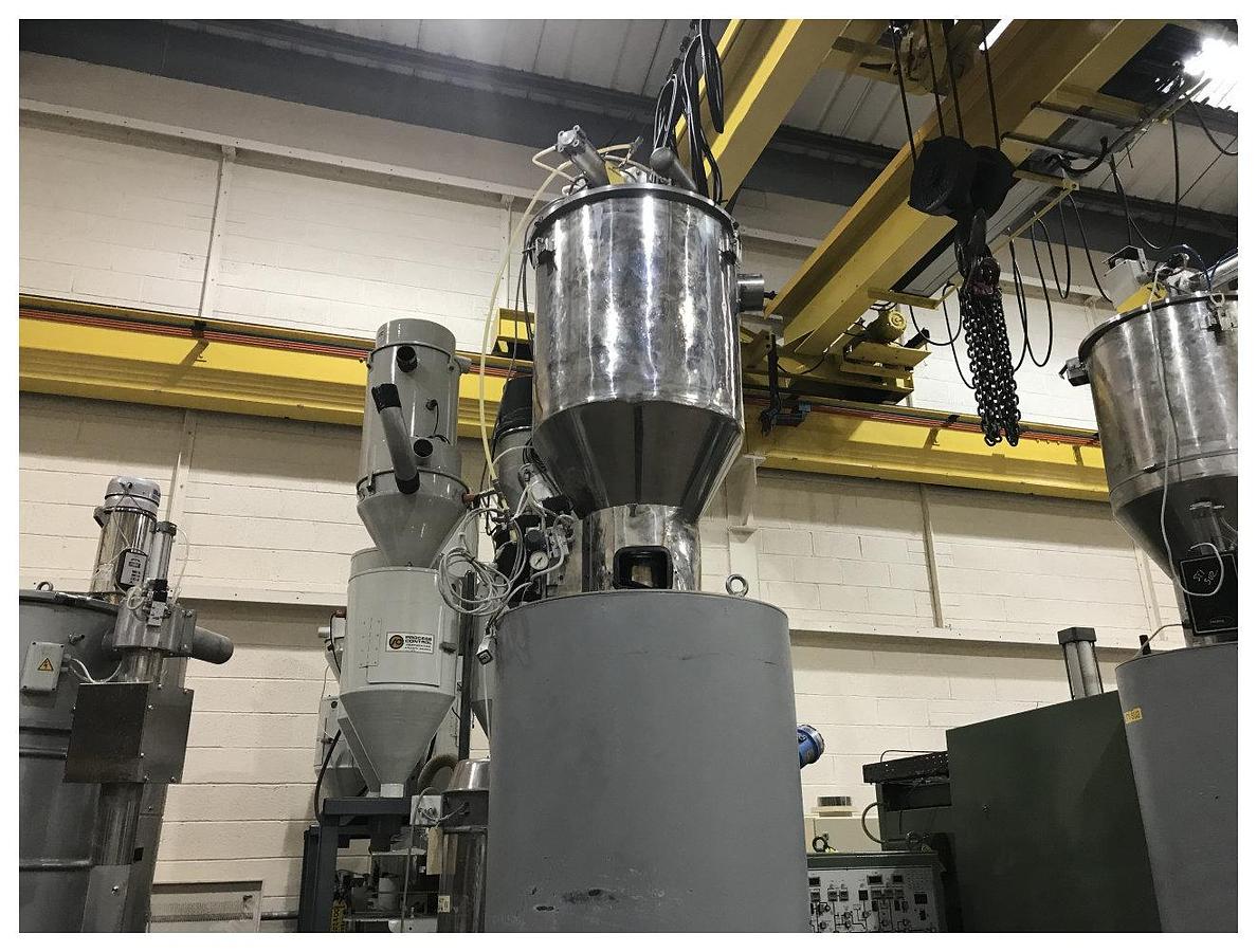 Used Collection Hopper With Hopper Loader And Discharge Bin