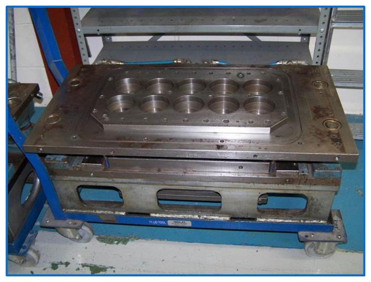 Used Illig RDM 58/3 86mm 10 impression tool with stacker parts