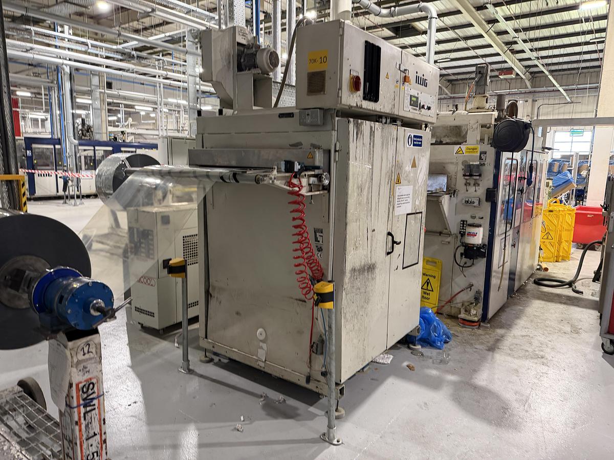 Used 900mm wide Illig preheater model VHW 90/2 with 2 heated rollers.