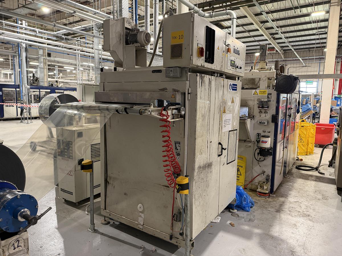 Used 900mm wide Illig preheater model VHW 90/2 with 2 heated rollers.