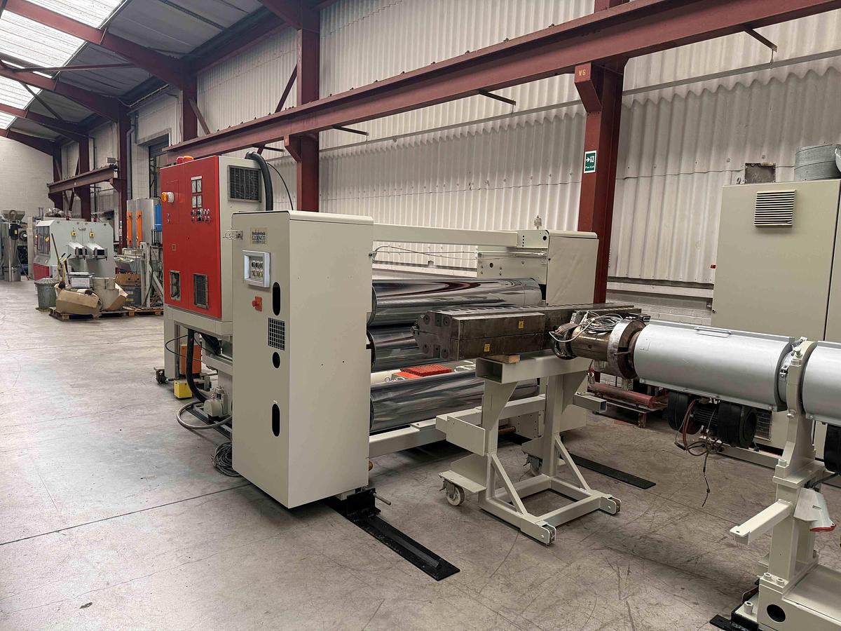 Used 1600mm Wide Battenfeld Gloenco  Sheet Line  120mm Extruder, , 1400mm Die, Roll Stack, Haul Off