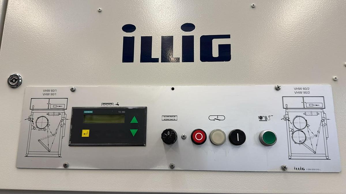 Used 900mm wide Illig model VHW 90/2 two roll preheater