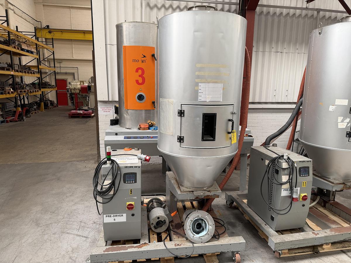 Used 300litre Vismec model Dryplus 080 6kw. Dehumidifying dryer 2017