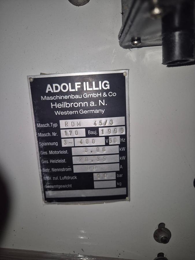 Used 450MM ILLIG LID MACHINE