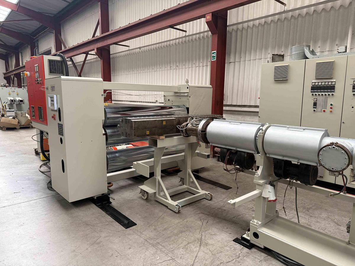 Used 1600mm Wide Battenfeld Gloenco  Sheet Line  120mm Extruder, , 1400mm Die, Roll Stack, Haul Off