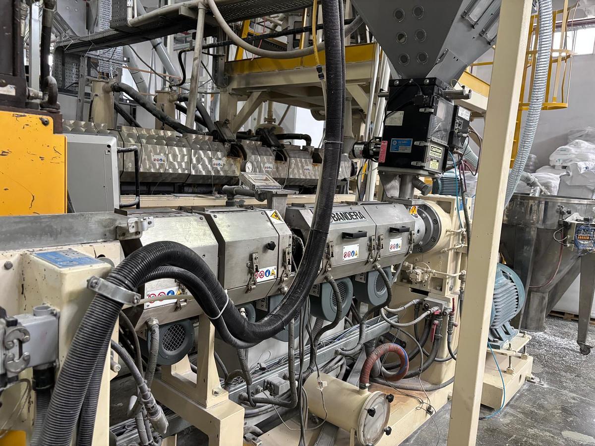 Used 1200mm wide Bandera PET PP PS coextrusion sheet line 2009