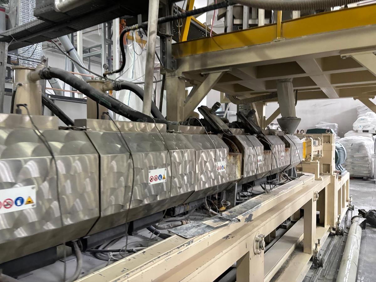 Used 1200mm wide Bandera PET PP PS coextrusion sheet line 2009