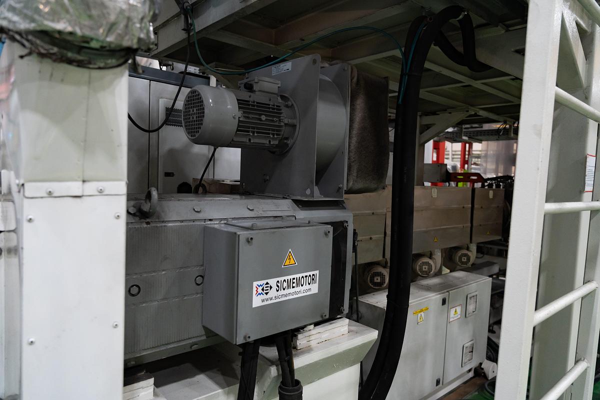 Used Complete PP PS PET Illig RDM 75K and 80K factory comprising 4 in line thermoformers with Amut extrusion systems, Illig thermoformers and stacking. Complete suite of tooling. 2007-2010