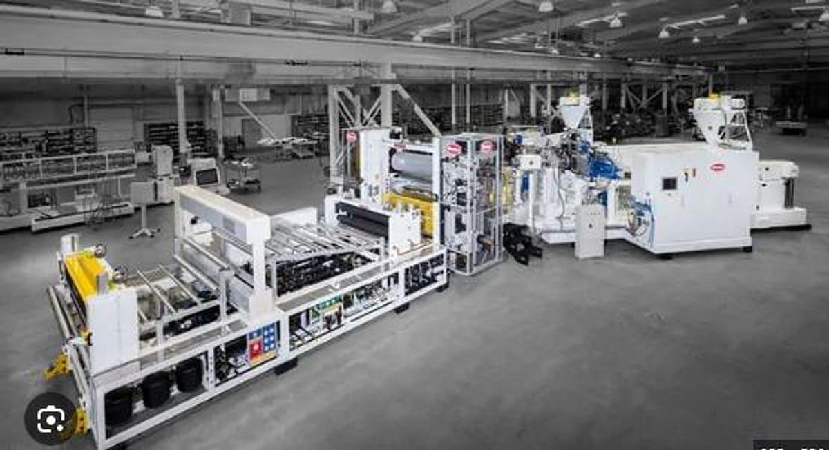 Used 1650mm wide Welex Coextrusion V-PET sheet extrusion line. 2 x 120mm extruders, ABA , 1600mm die, 1650mm x 600mm calender, 4 station winder 2013