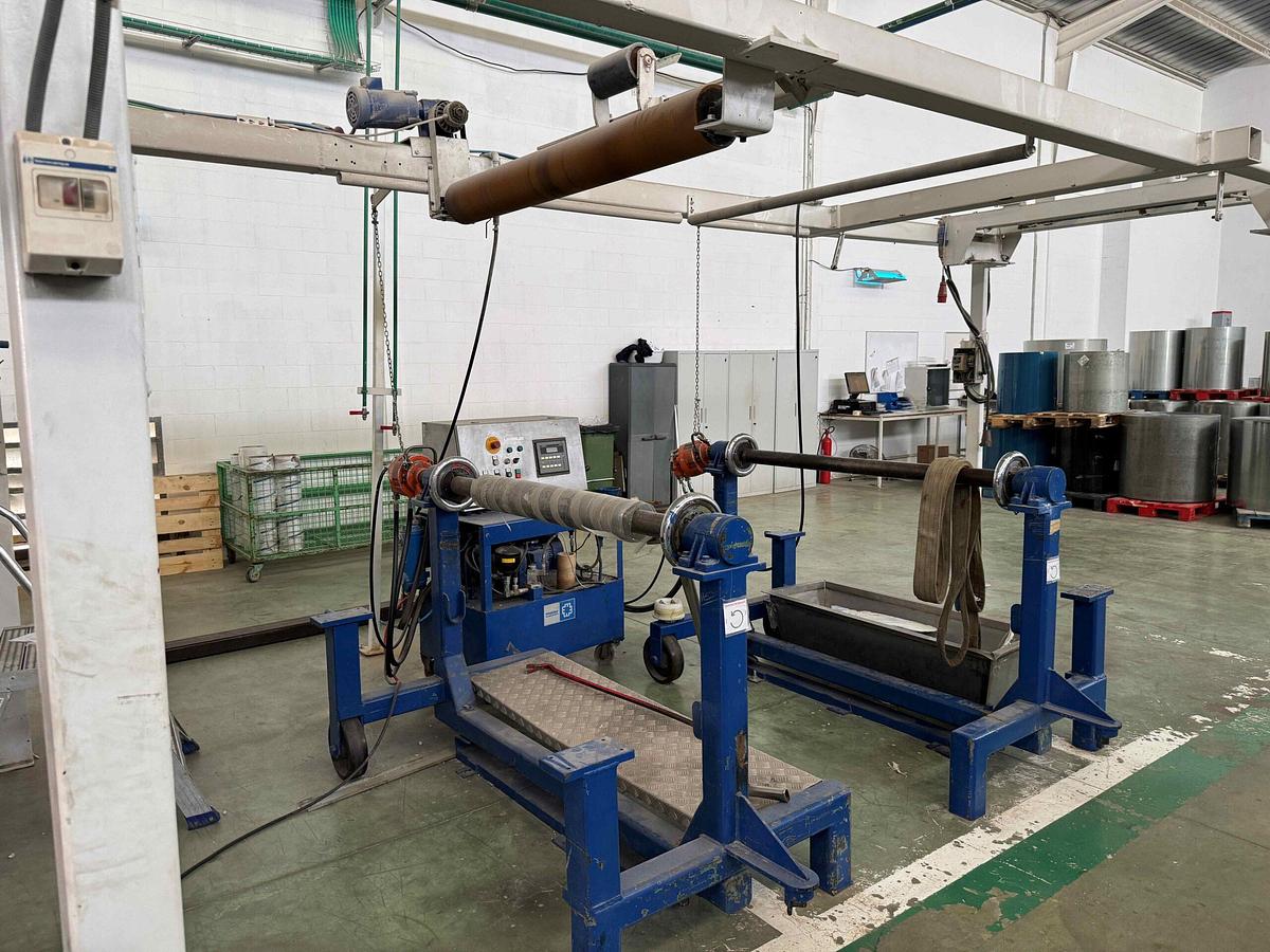 Used 1300mm wide Welex coextrusion sheet line with 120mm and 63mm extruders, 1300mm die, 1350x450mm roll stack, haul off winder. Crystalliser, dryer. 1997