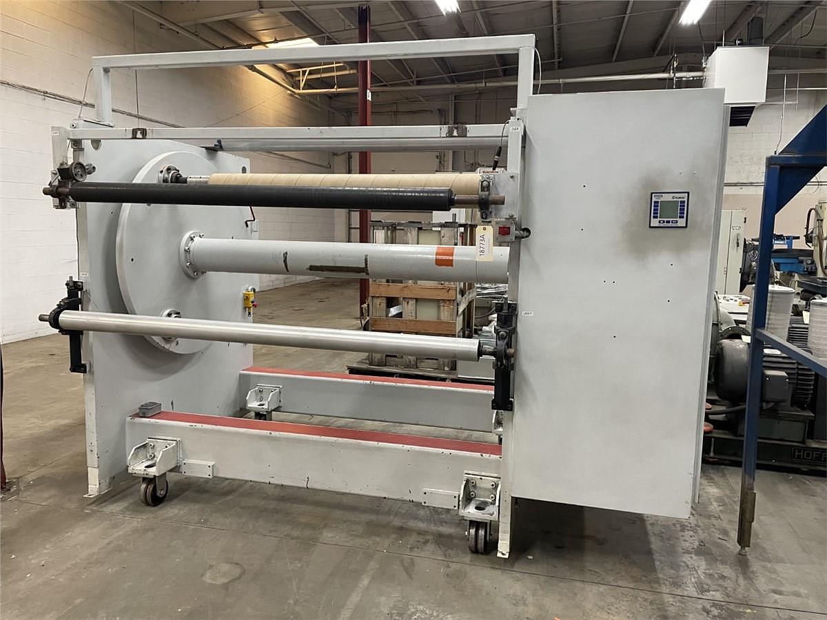 Used 1800mm wide 3 station turret winder with individual drives. 600mm max roll diameter