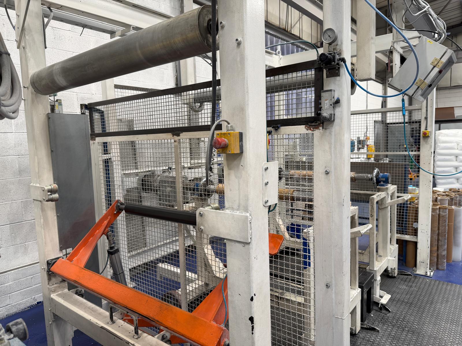 Used 1000mm wide Battenfeld sheet extrusion line. 120mm extruder, gear pump, 900mm die, 1000mm x 450mm stack, haul off 2 station winder.