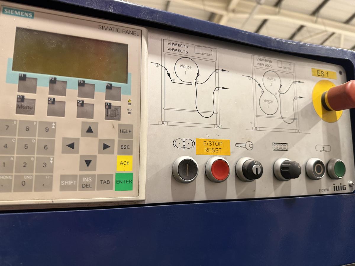Used 600mm wide Illig preheater model VHW 60/2
