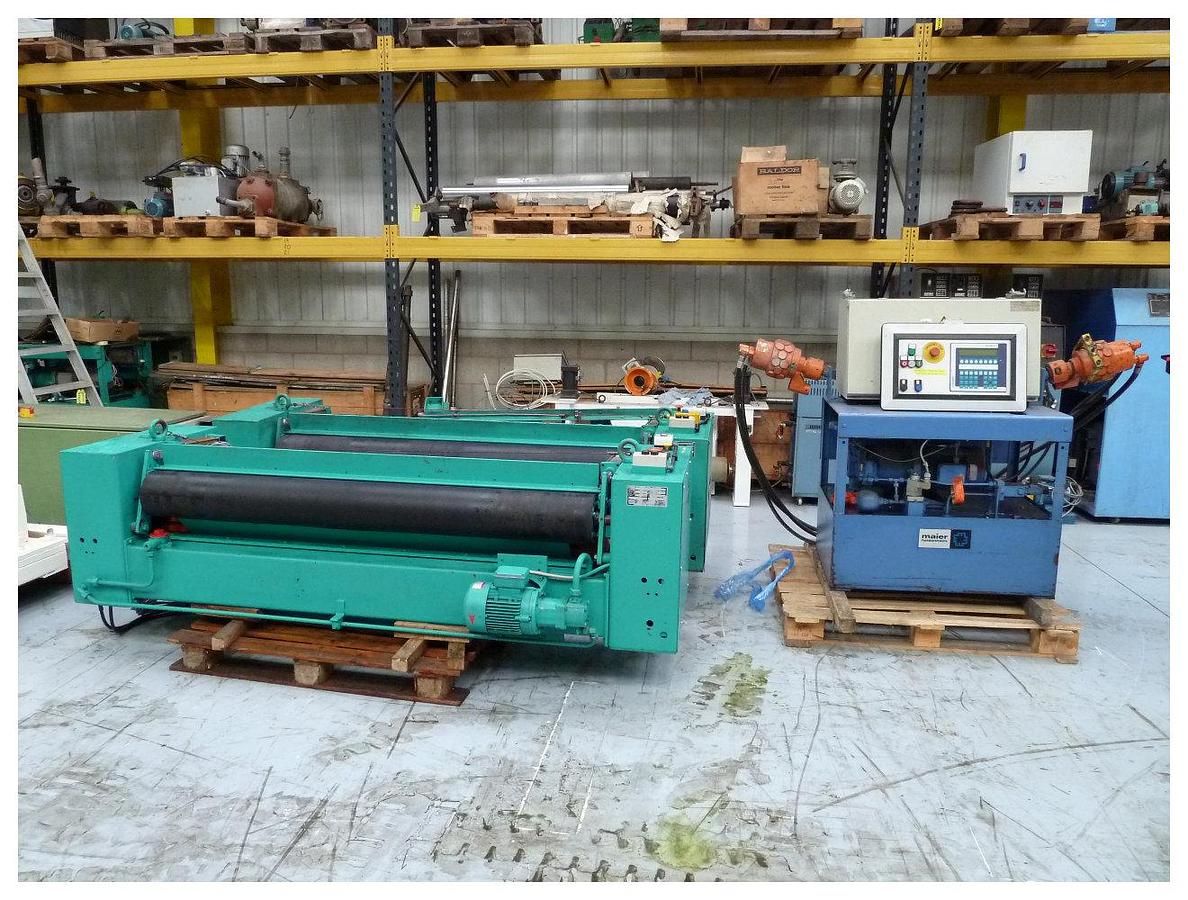 Used 1800mm Maier Isolating nip unit with Maier twin head winder station, taper tension winding device
