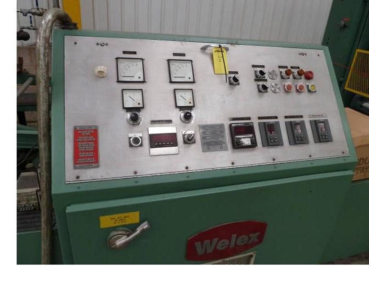 Used 1040mm Welex Co extrusion Line. 90mm main extruder & g/pump,50mm co-extruder, 915mm EDI R75 die,1040mm 3 roll stack, haul off, guillotine or winder