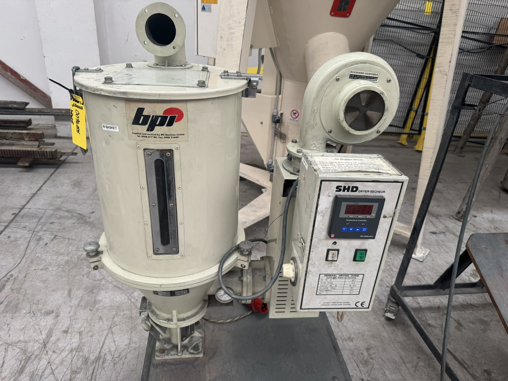 Used 25kg Bpi SHD 25A Dryer unit