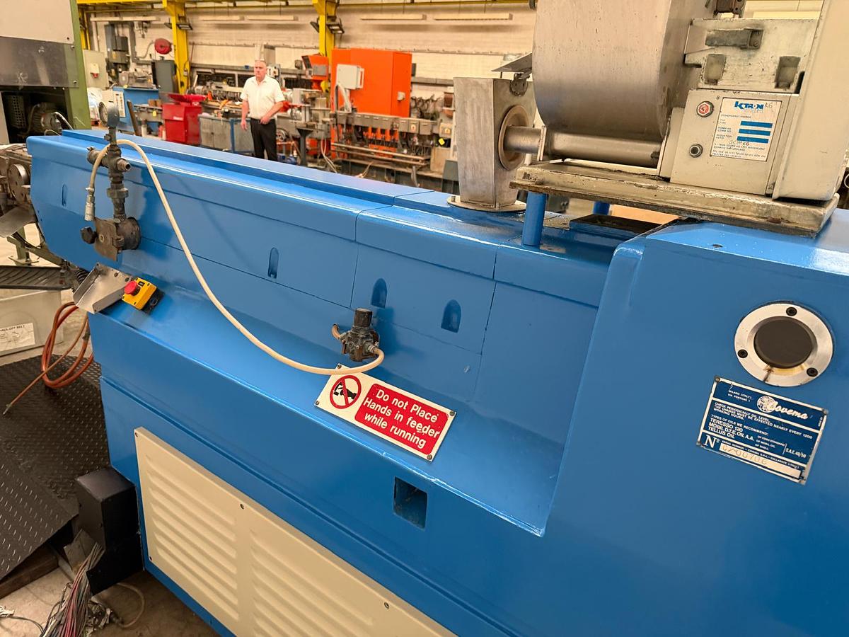 Used 70mm ( Circa) Covema extruder, vented with die head
