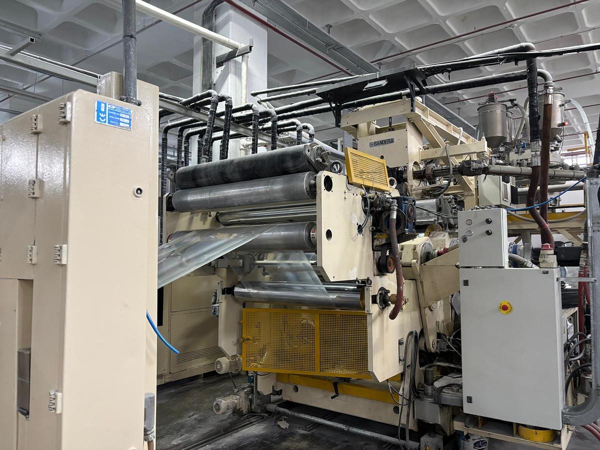 Used 1200mm wide Bandera PET PP PS coextrusion sheet line 2009