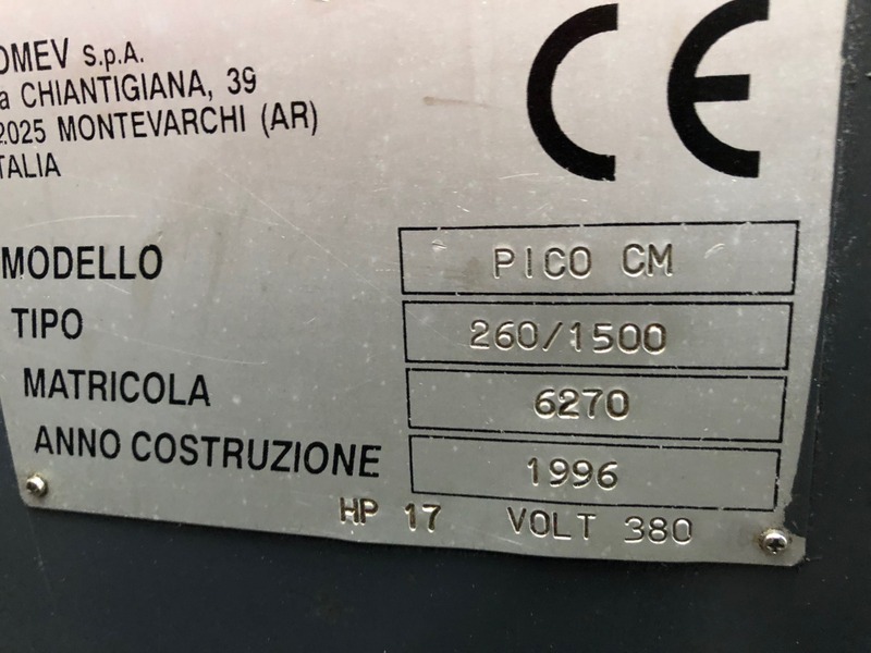 Refurbished 1996 COMEV PICO CM-260x1500