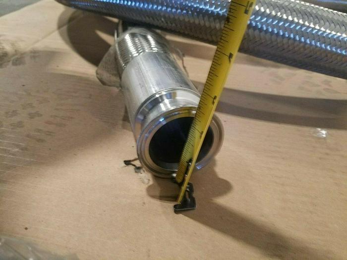 Used HOSE 2 inch Pharmaceutical Stainless Steel 15 Foot w/ Quick Connect and Flange