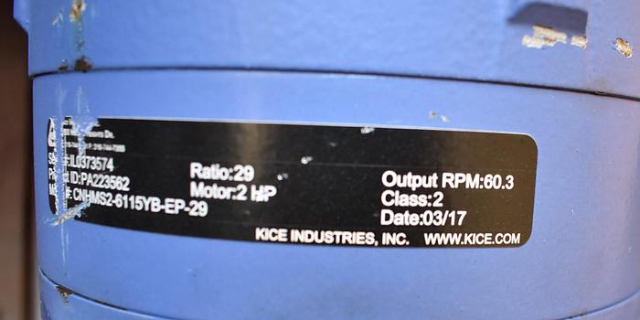 Used USED KICE ROTARY AIR LOCK VALVE, VBS 14X10, STAINLESS STEEL