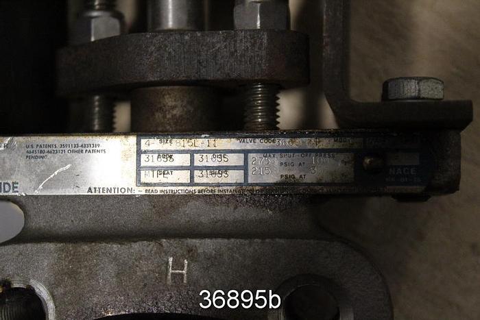 Used Jamesbury 4" Manual Butterfly Valve, 815L-11 3600 MT #36895
